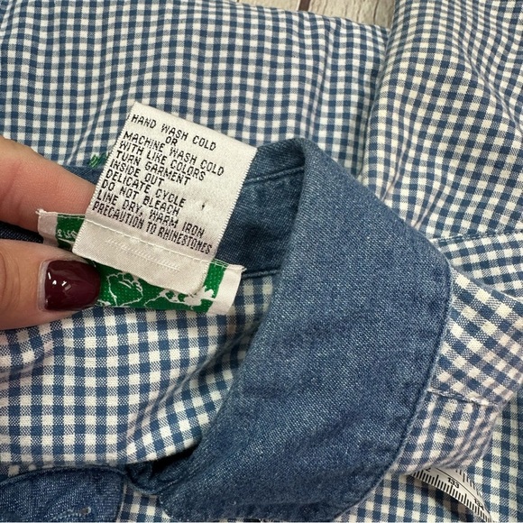 the quacker factory long sleeve embroidered sz sm 100% cotton bird house granny - Picture 8 of 9